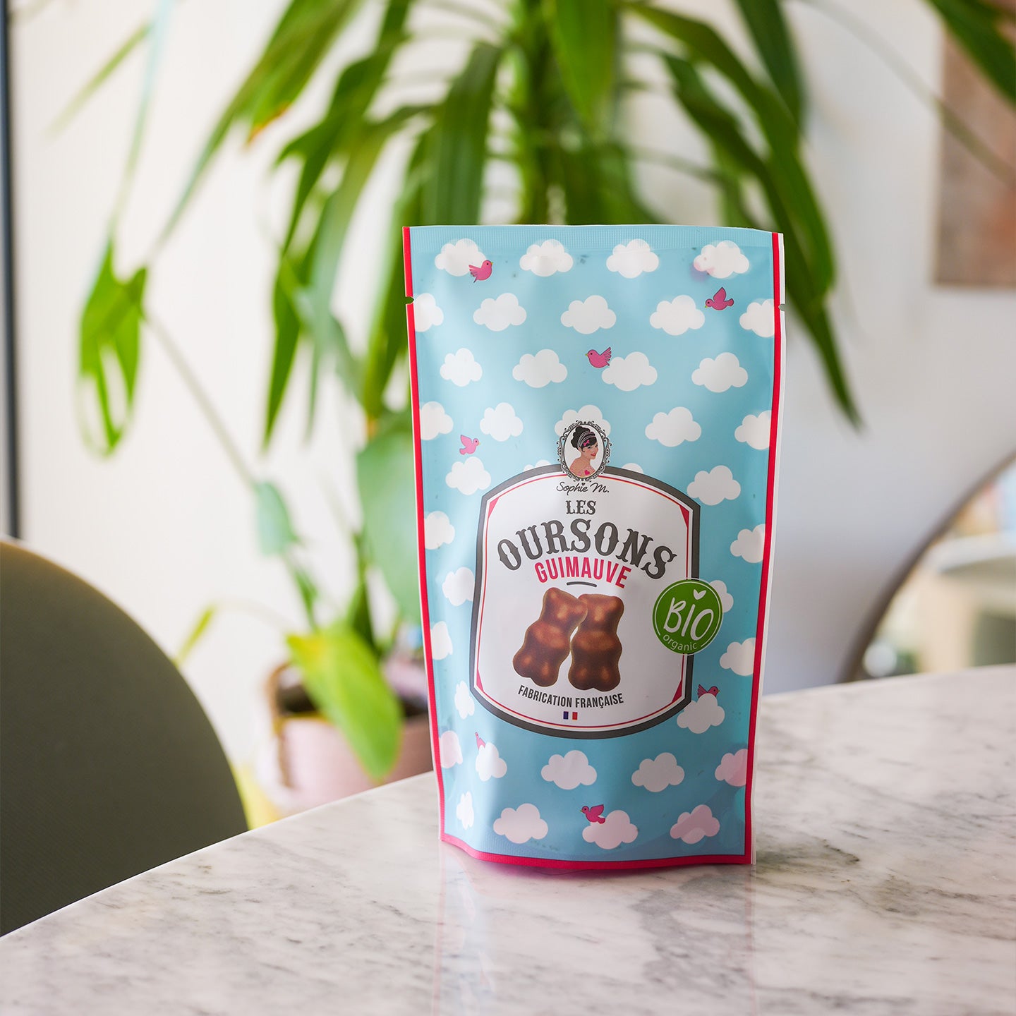 Sachet d'oursons guimauve enrobés de chocolat au lait