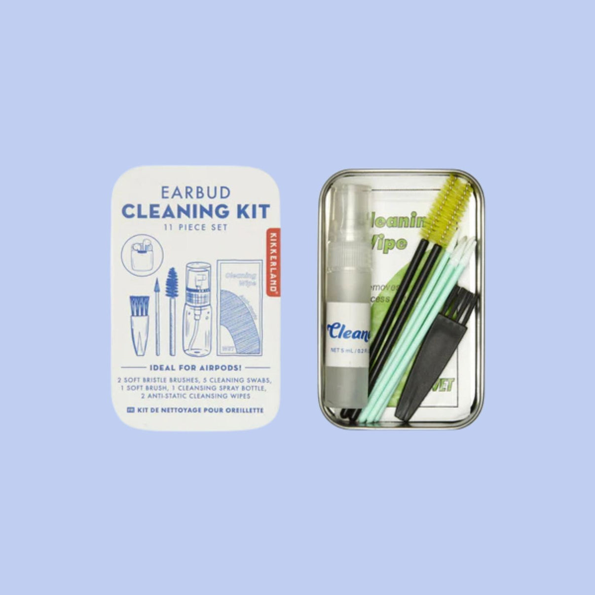 Kit de nettoyage pour écouteurs avec brosse et lingette