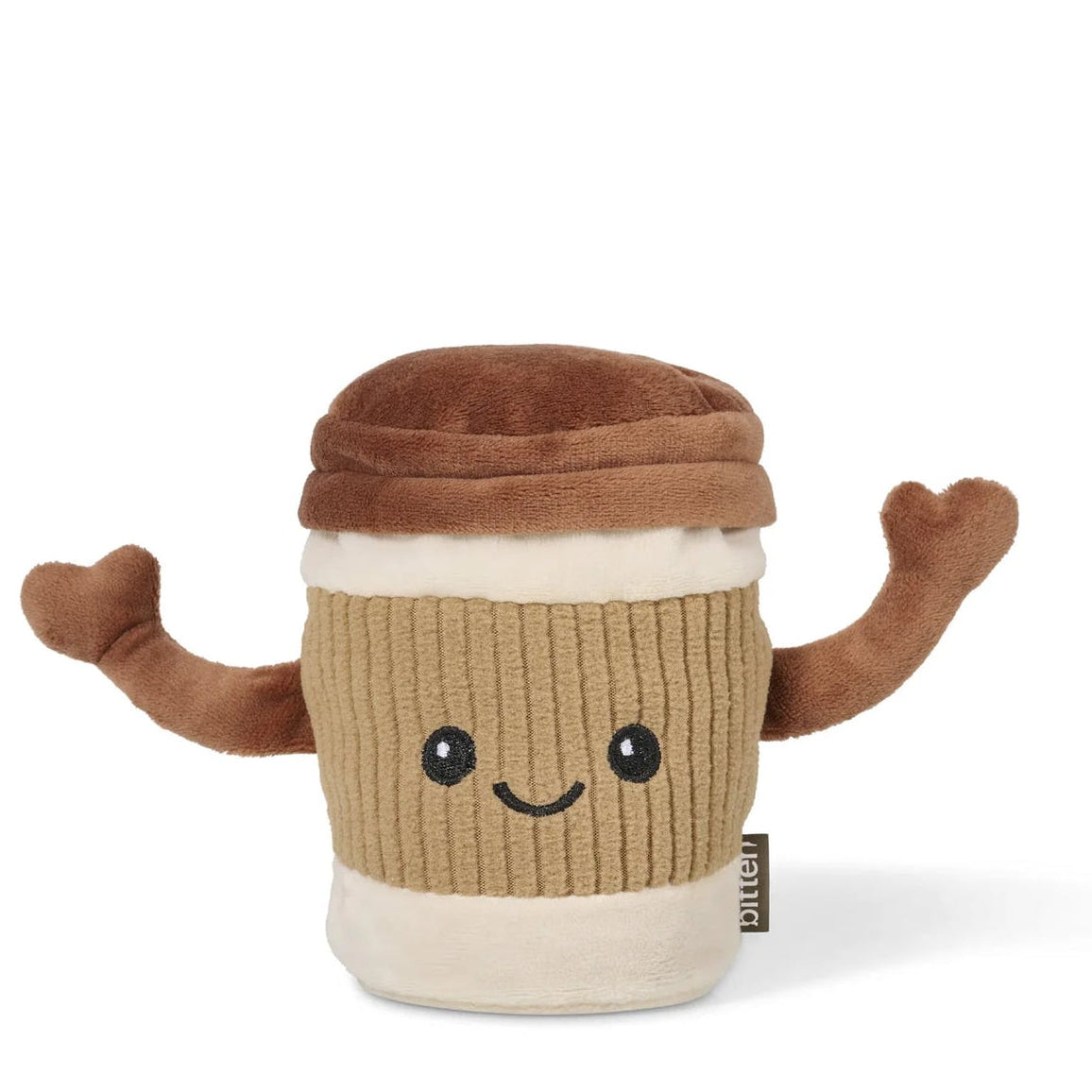 Bouillotte café latte en forme de gobelet avec bras câlins