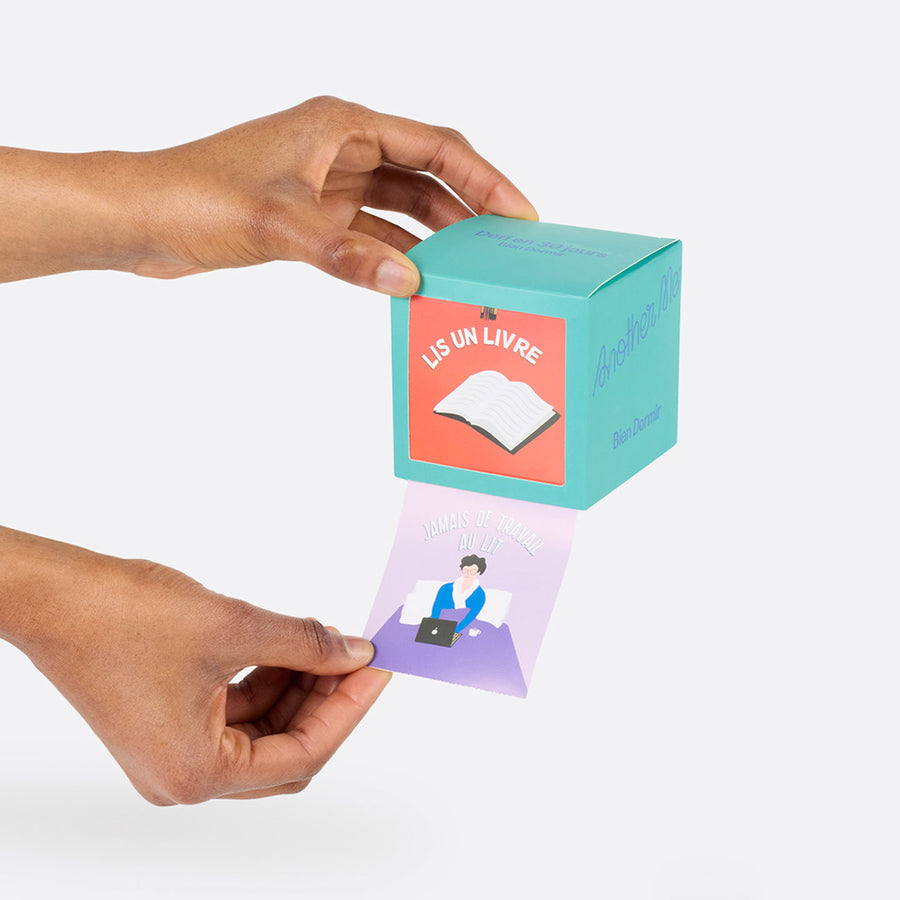 30 défis pour mieux dormir, tickets colorés en éventail