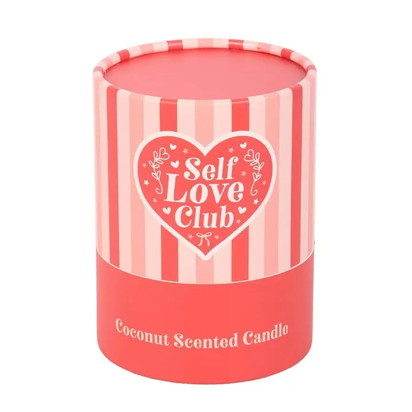 Bougie Self Love Club avec étiquette élégante et texture lisse
