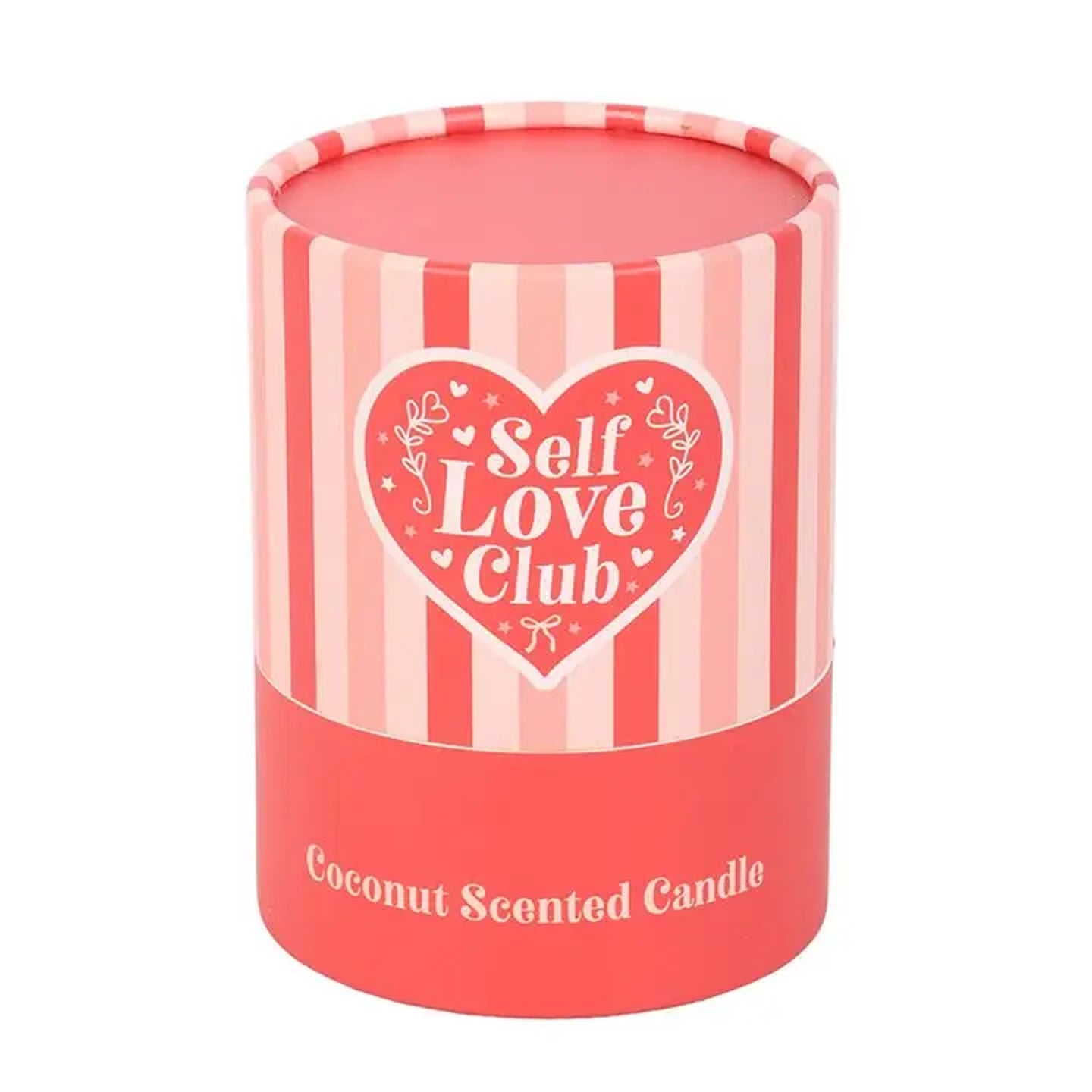 Bougie Self Love Club avec étiquette élégante et texture lisse