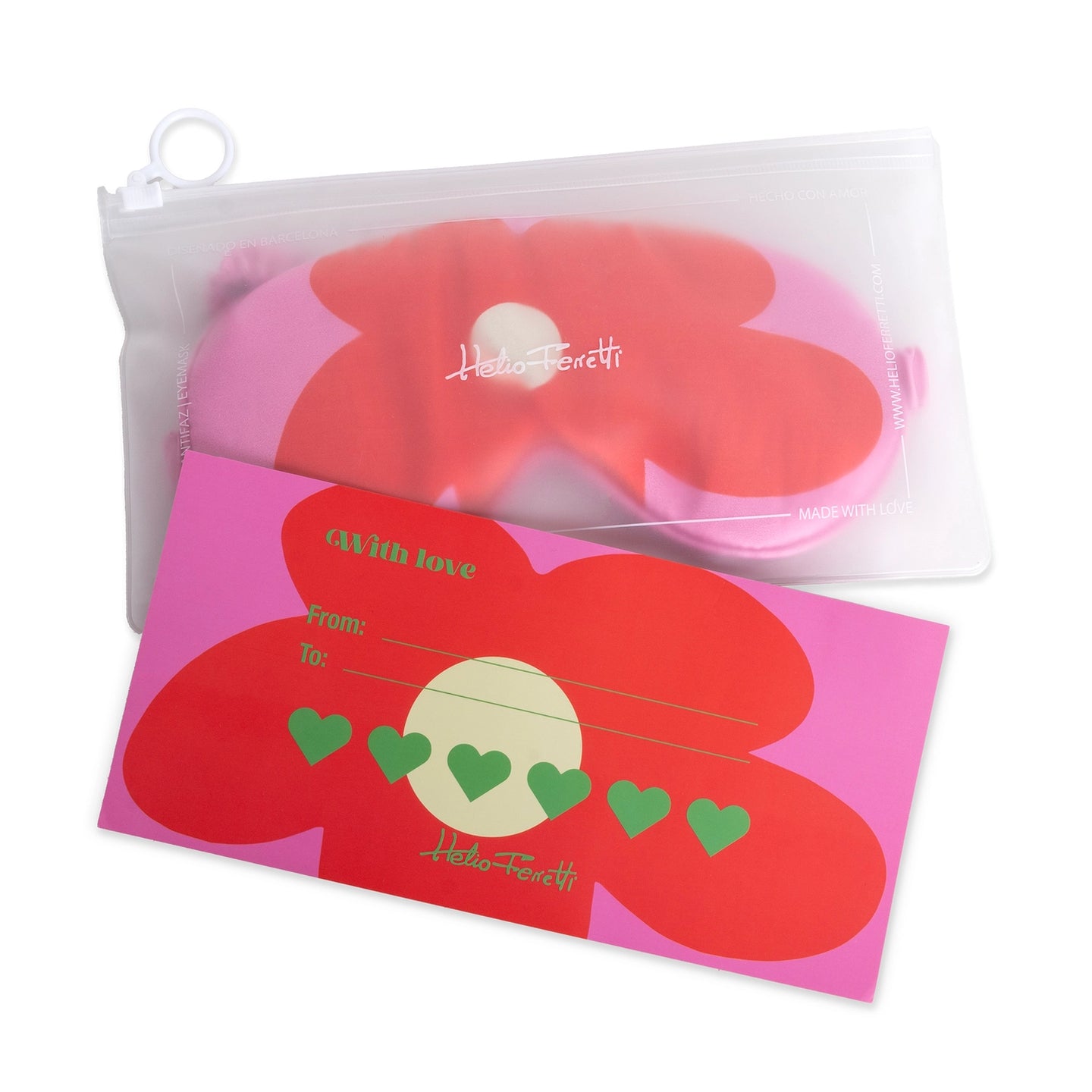 Masque de sommeil floral avec motif rose sur fond doux
