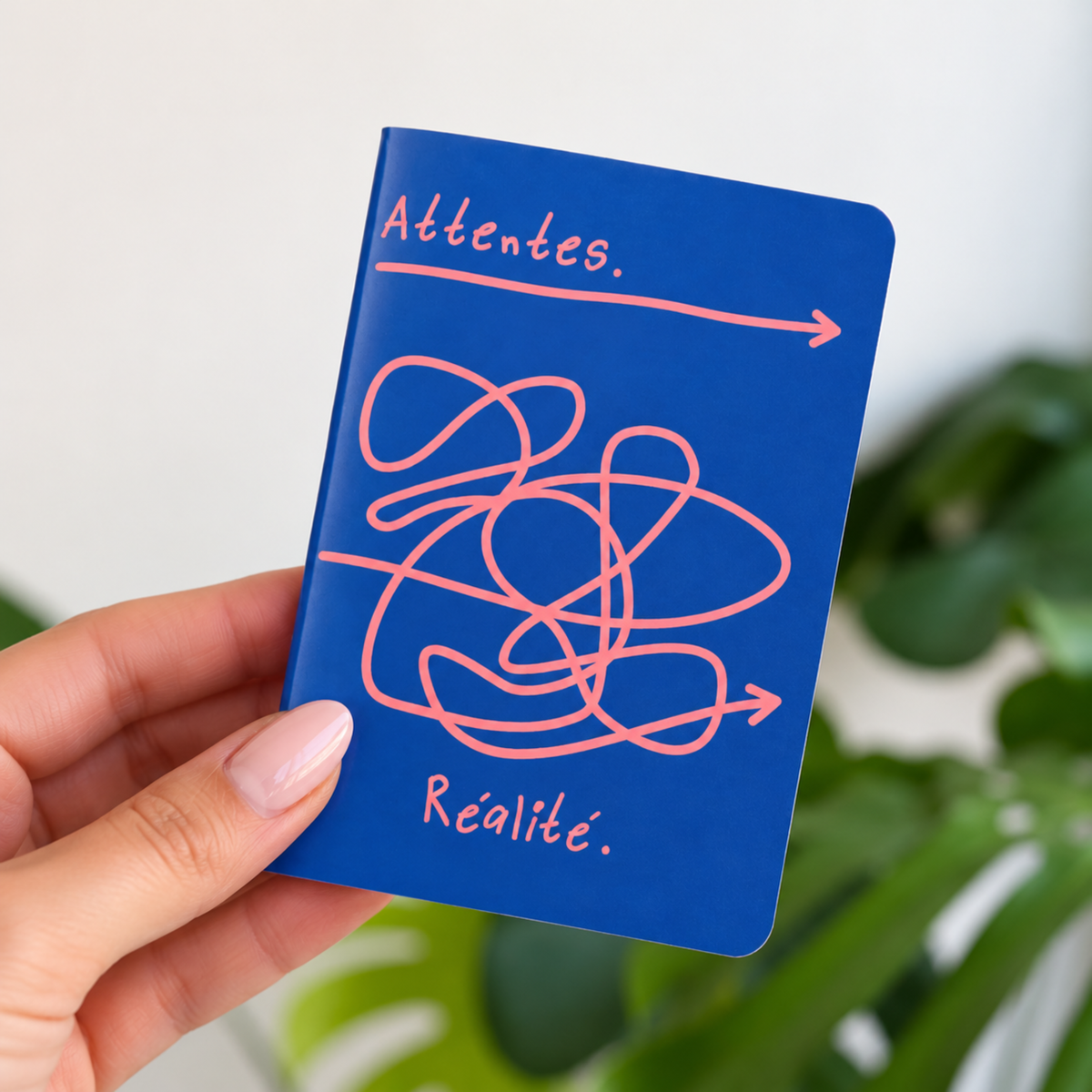 Agenda Attentes VS Réalité avec couverture illustrée colorée