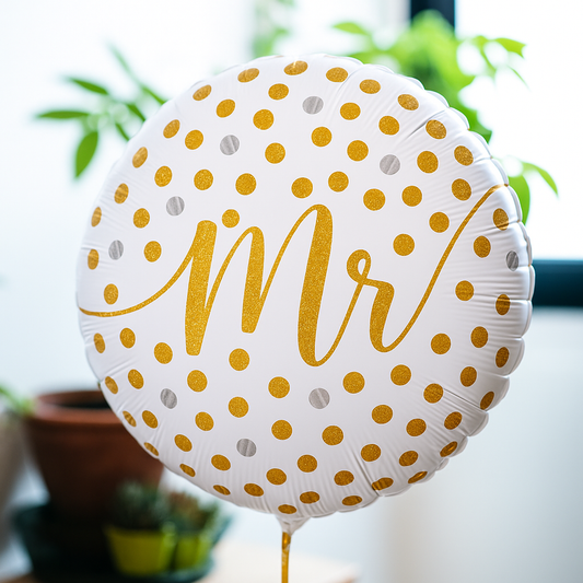 Ballon Monsieur en forme élégante, parfait pour un mariage.