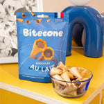 Mini cônes fourrés au chocolat avec texture croustillante