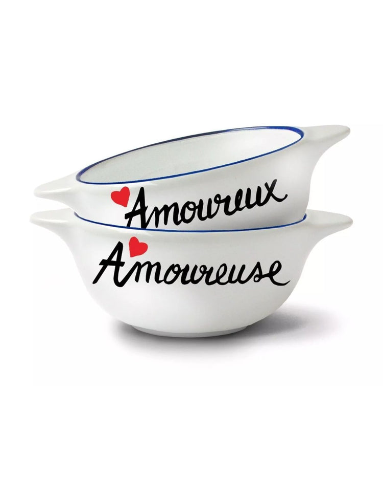 Bol Breton Amoureux avec motif cœur sur fond blanc