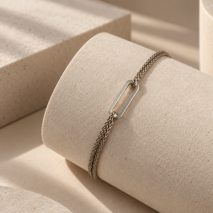 Bracelet en argent 925 avec maillons délicats et éclatants
