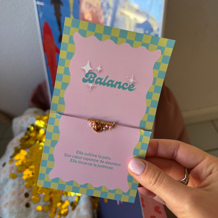 Bracelet Astro Balance en acier inoxydable avec motif délicat