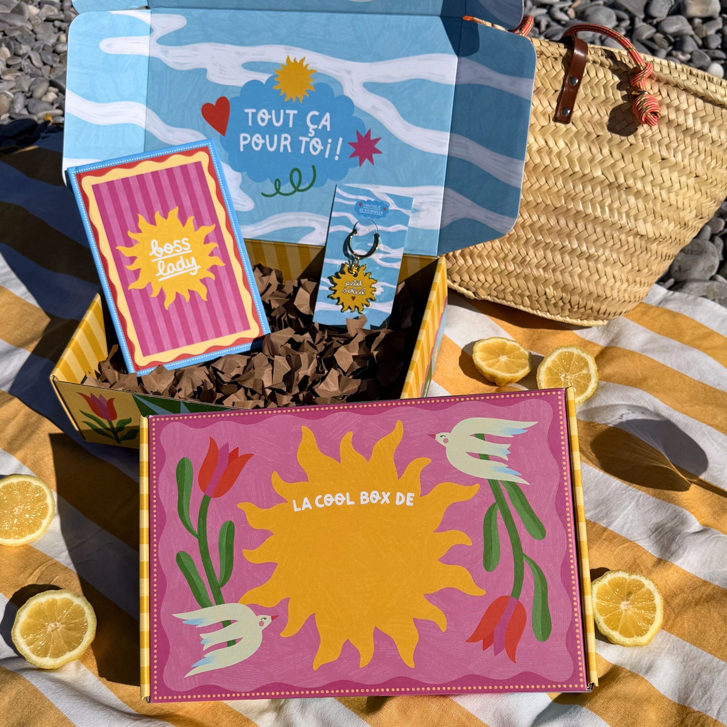 Porte-clés en forme de soleil avec message 'Petit Soleil