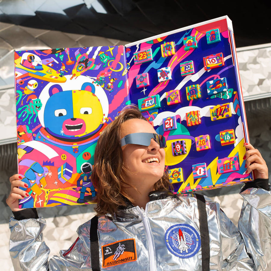 Calendrier de l'Avent avec illustrations colorées et amusantes