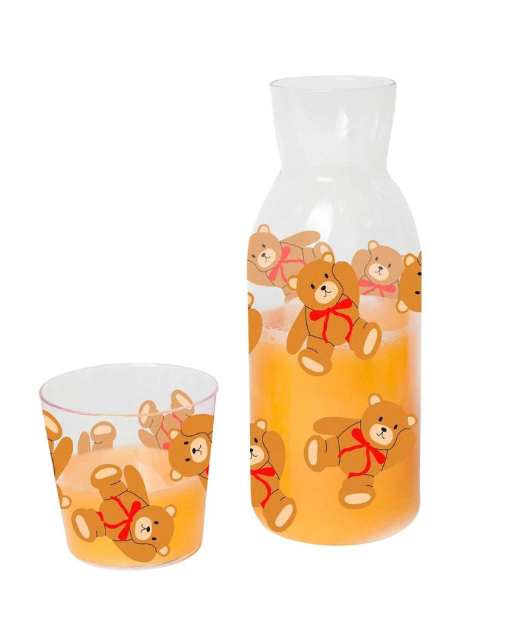 Carafe ourson avec verre, design ludique et original