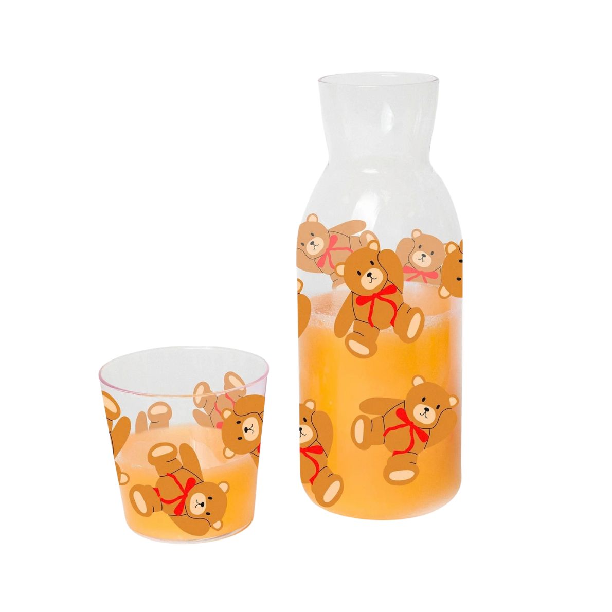 Carafe ourson avec verre, design ludique et original