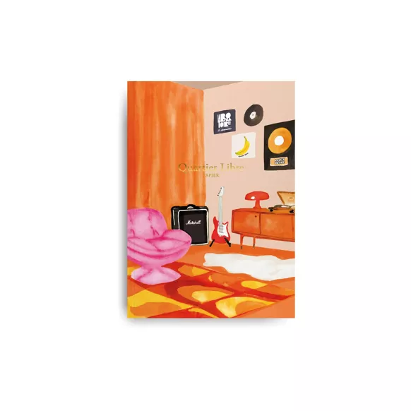 Petit carnet rétro 1967 avec couverture toilé et dorure