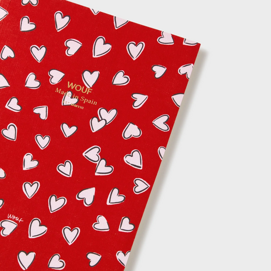 Carnet red summer coeurs