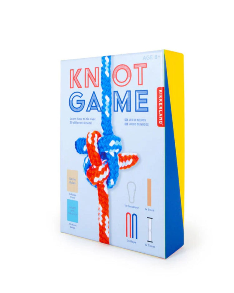 Coffret de casse-tête avec nœuds variés sur fond clair