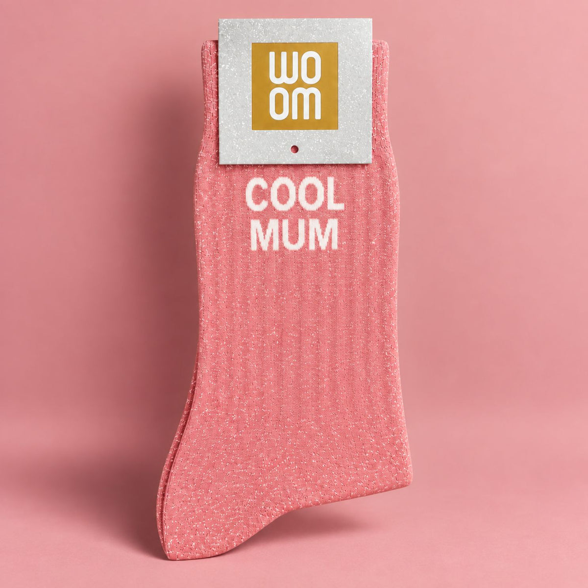 Chaussettes à paillettes 'Cool Mum' avec motif scintillant