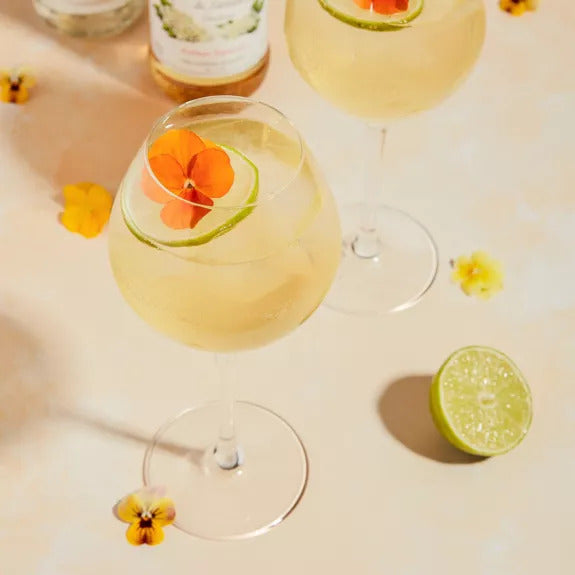 Coffret de 5 sirops pour cocktails avec bouteilles colorées