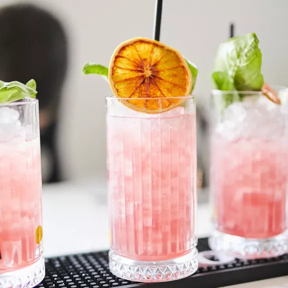 Coffret de 5 sirops pour cocktails avec bouteilles colorées