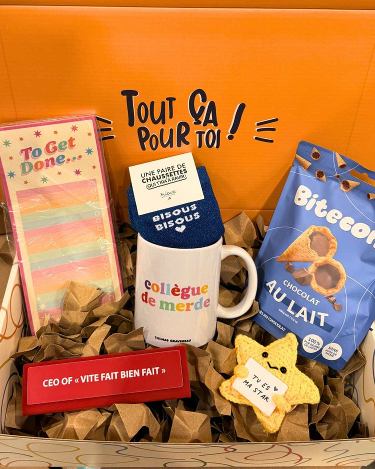 Coffret humoristique avec masque pastèque et mug amusant