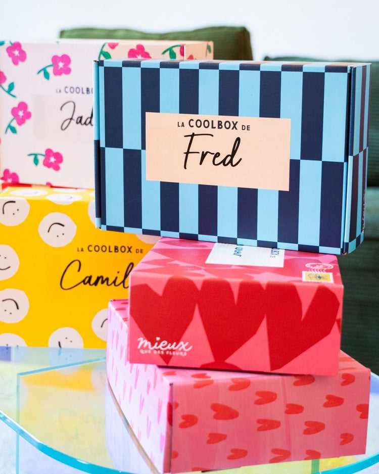 Coolbox personnalisable avec motif coloré et texte sur le couvercle