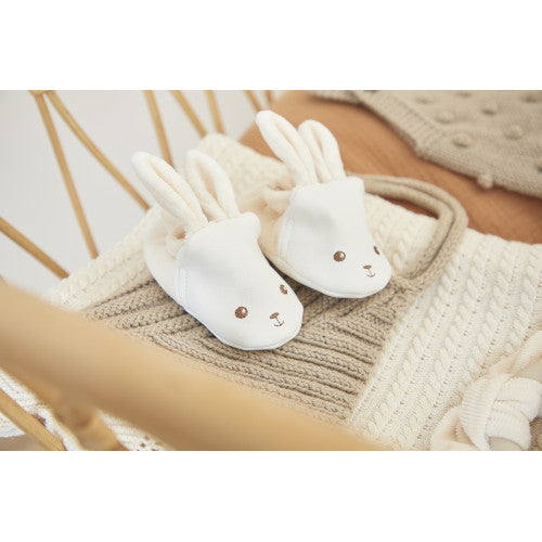 Coffret de naissance avec doudou lapin et chaussons doux