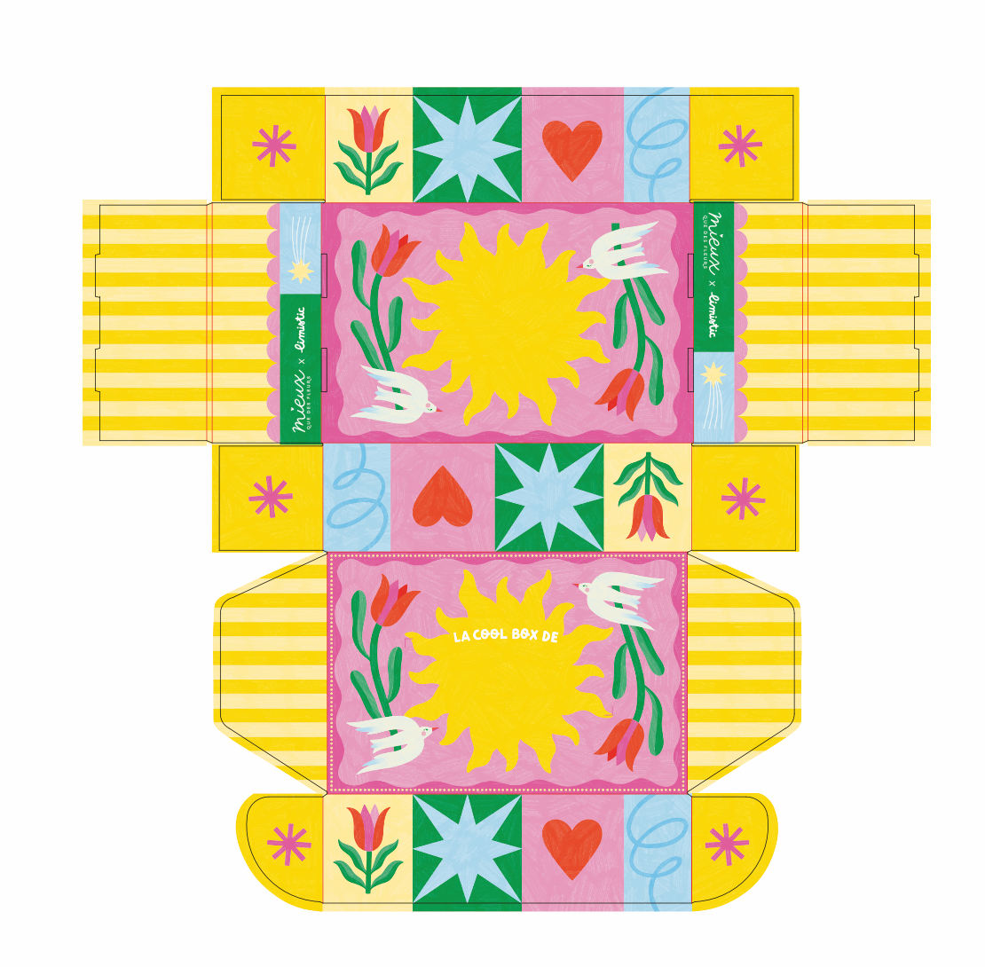 Coolbox personnalisée avec motif soleil et espace pour texte