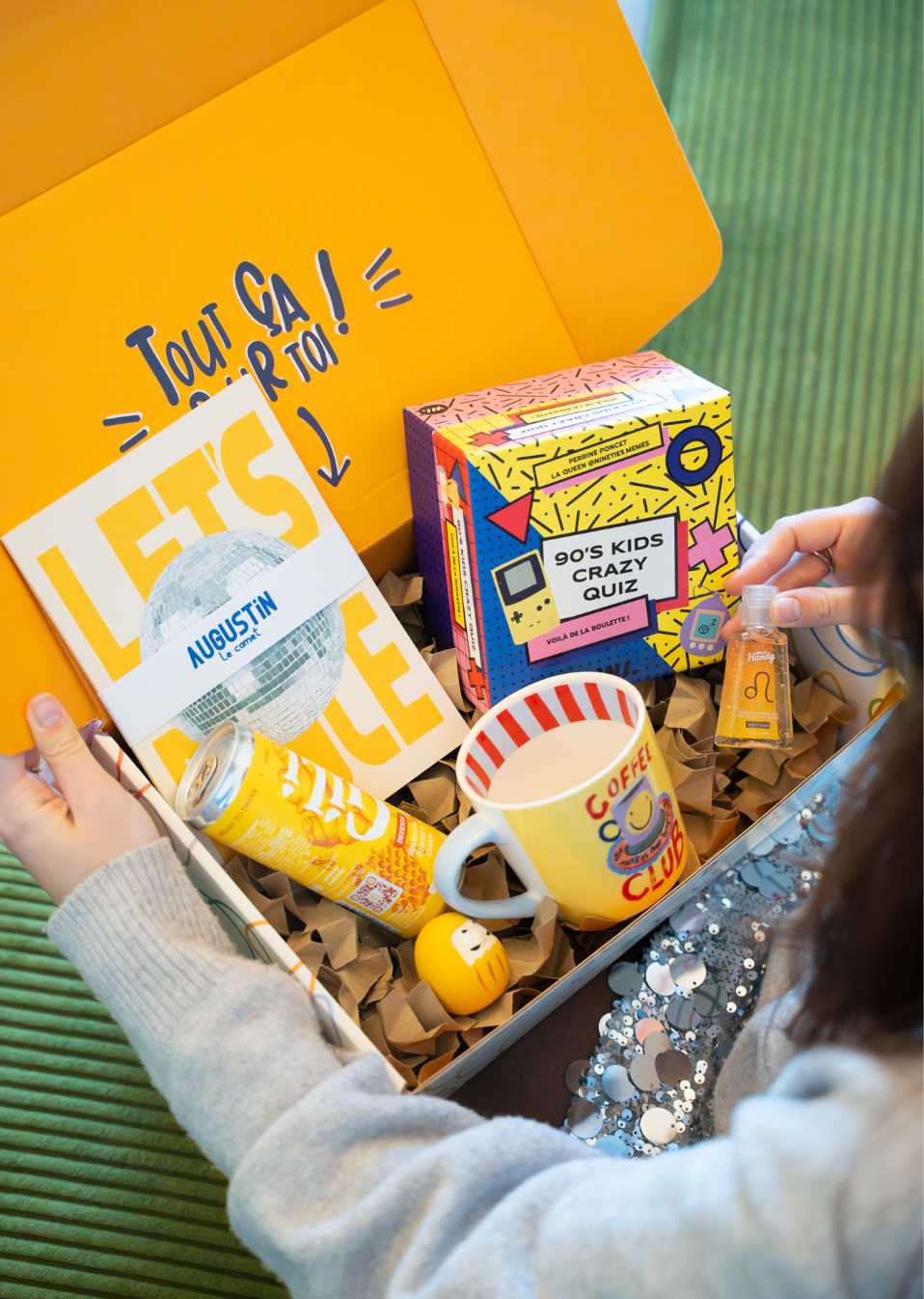 Présentation du coffret cadeaux bonne humeur