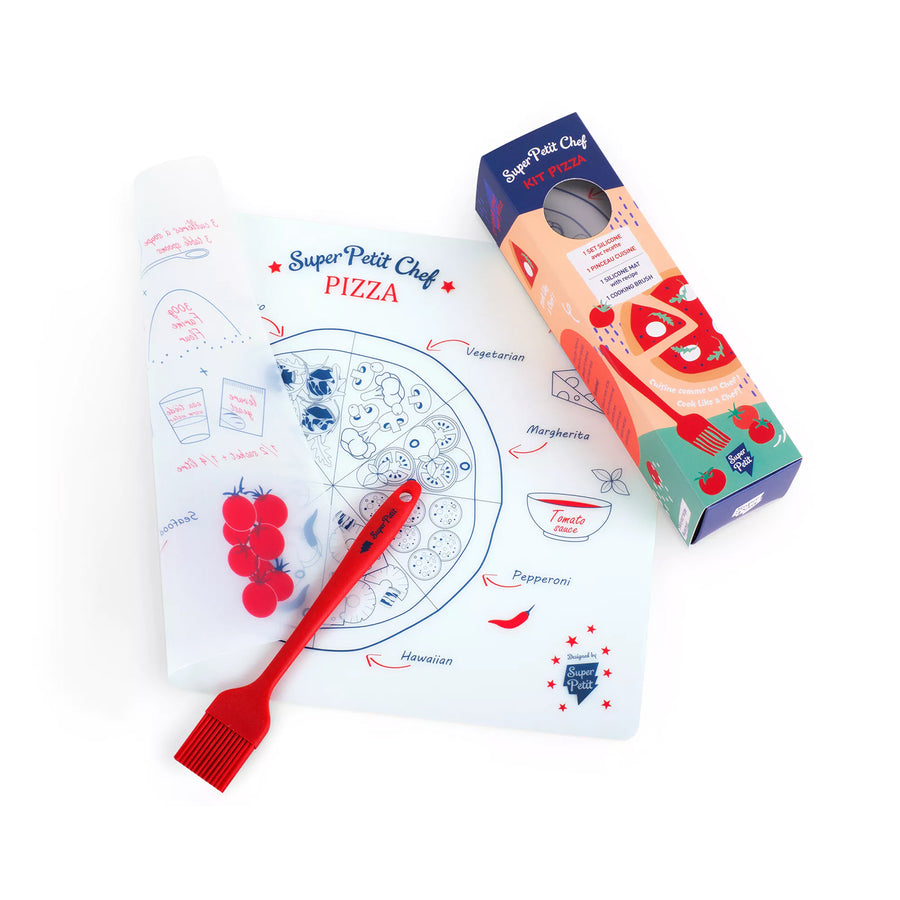 Kit de cuisine pizza pour enfants avec accessoires en silicone