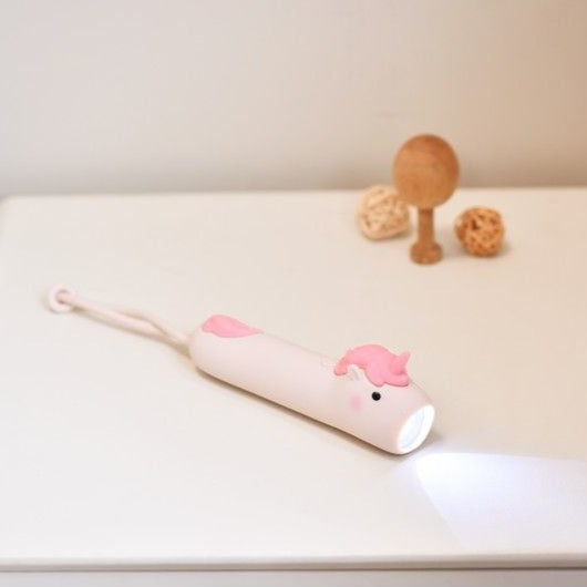 Lampe torche licorne en silicone avec détails colorés