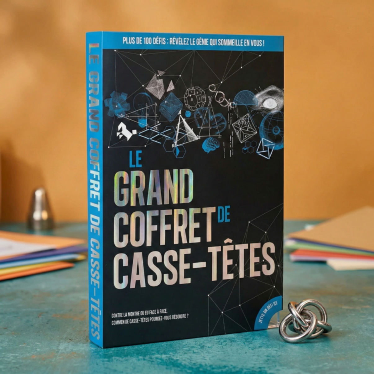 Coffret de casse-têtes avec pièces colorées et variées