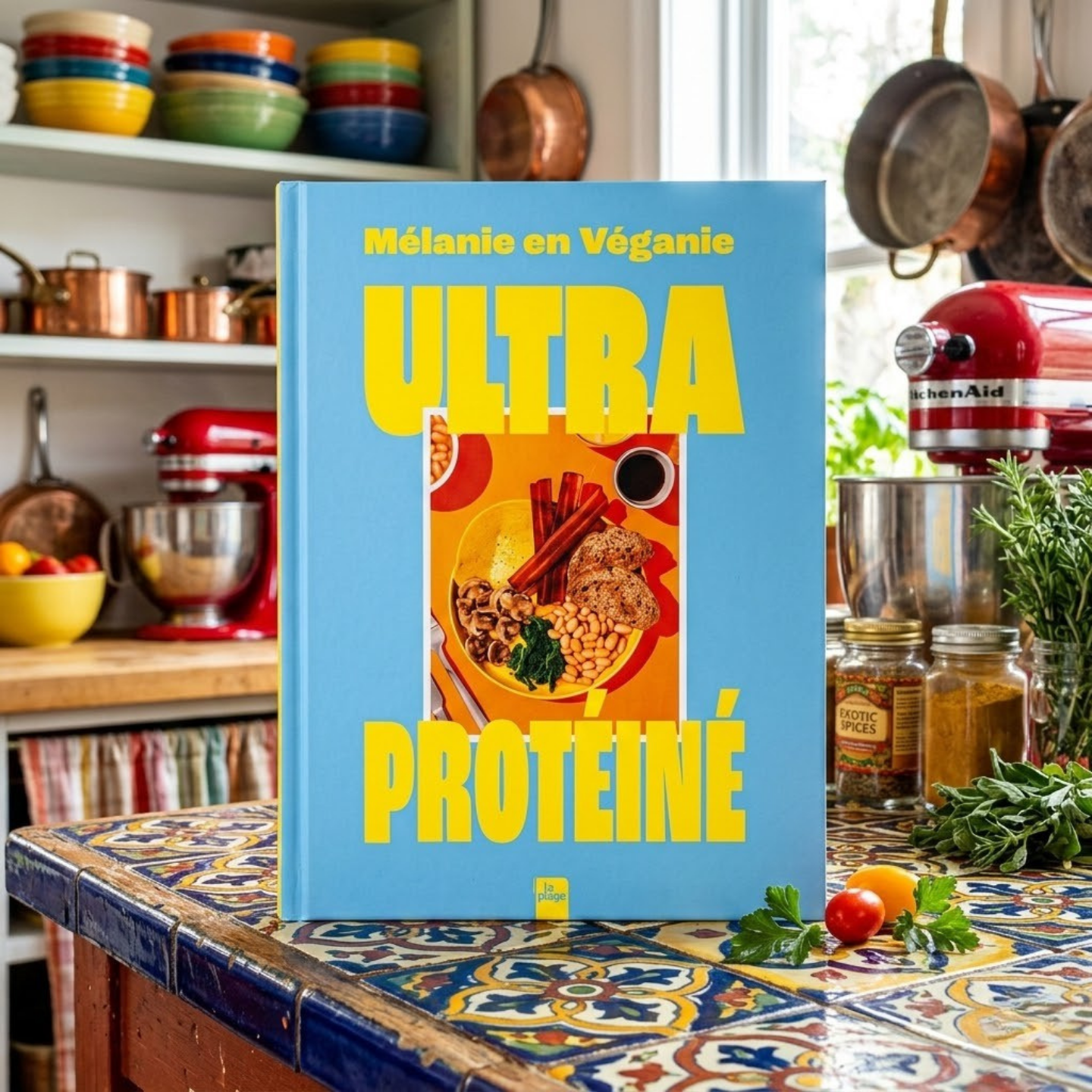 Couverture du livre Ultra Protéiné avec des illustrations colorées