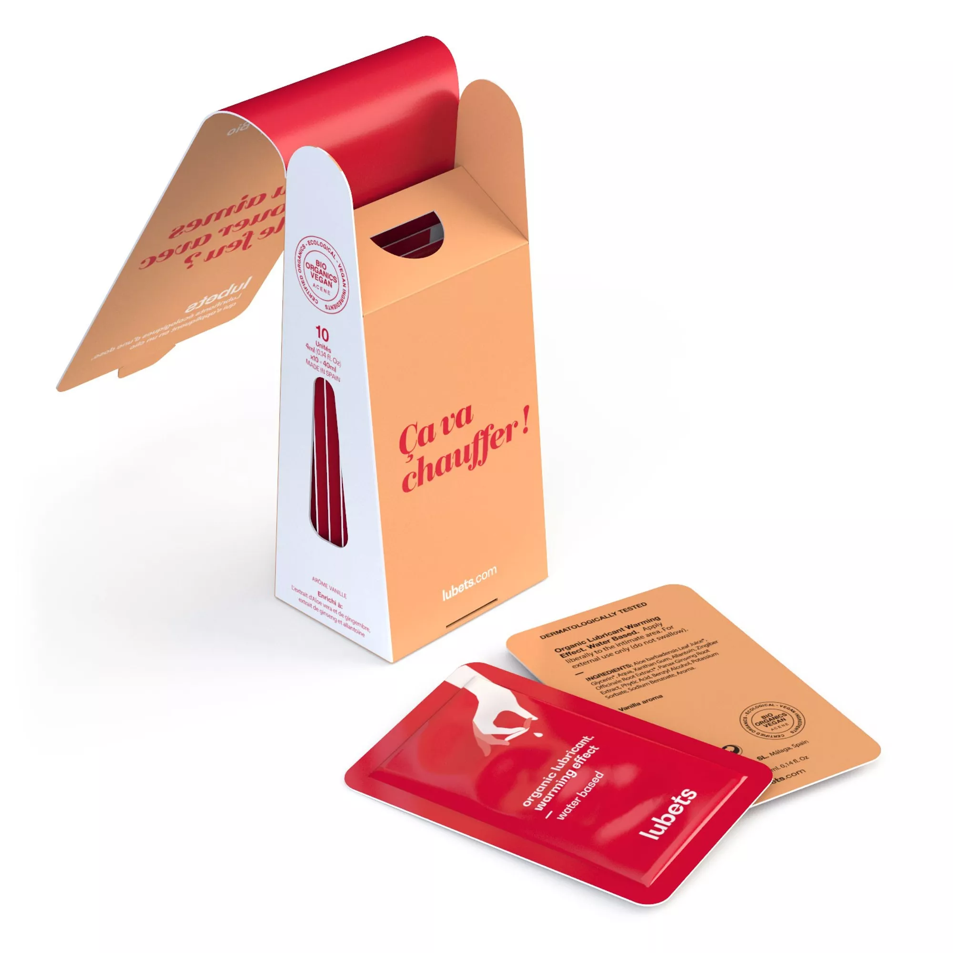 Boîte de lubrifiant avec design élégant et pratique.