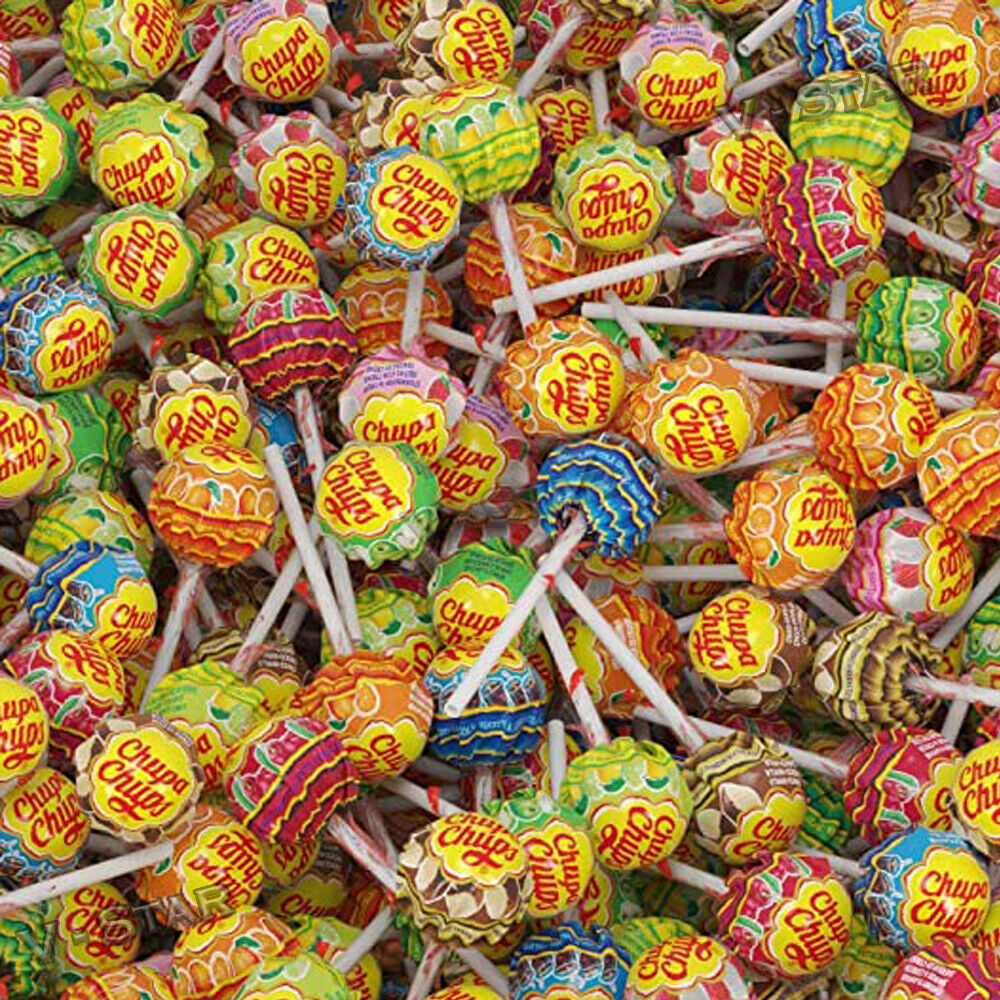 Mini Chupa Chups colorés en forme de piñata.