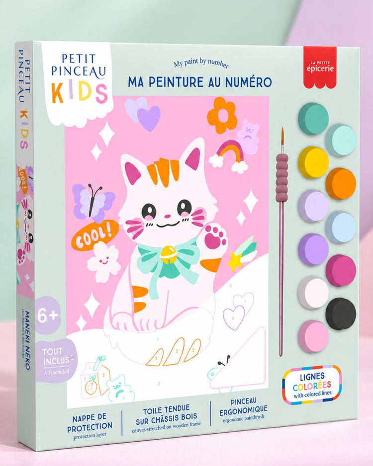 Kit de peinture au numéro avec zones colorées et numérotées