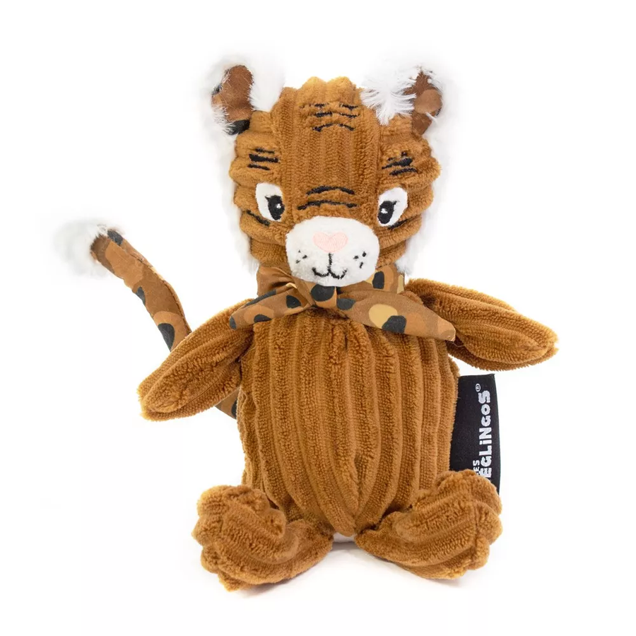 Peluche tigre avec pelage doux et regard attendrissant