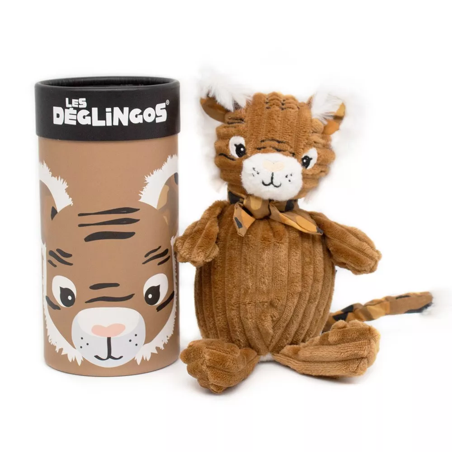 Peluche tigre avec pelage doux et regard attendrissant