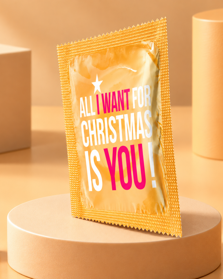 Préservatif avec message humoristique de Noël