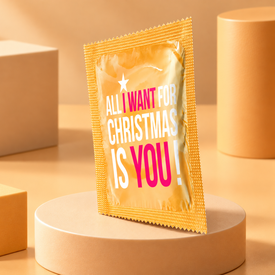 Préservatif avec message humoristique de Noël