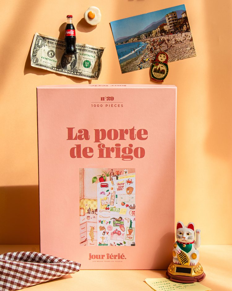 Puzzle 1000 pièces représentant un frigo rétro coloré