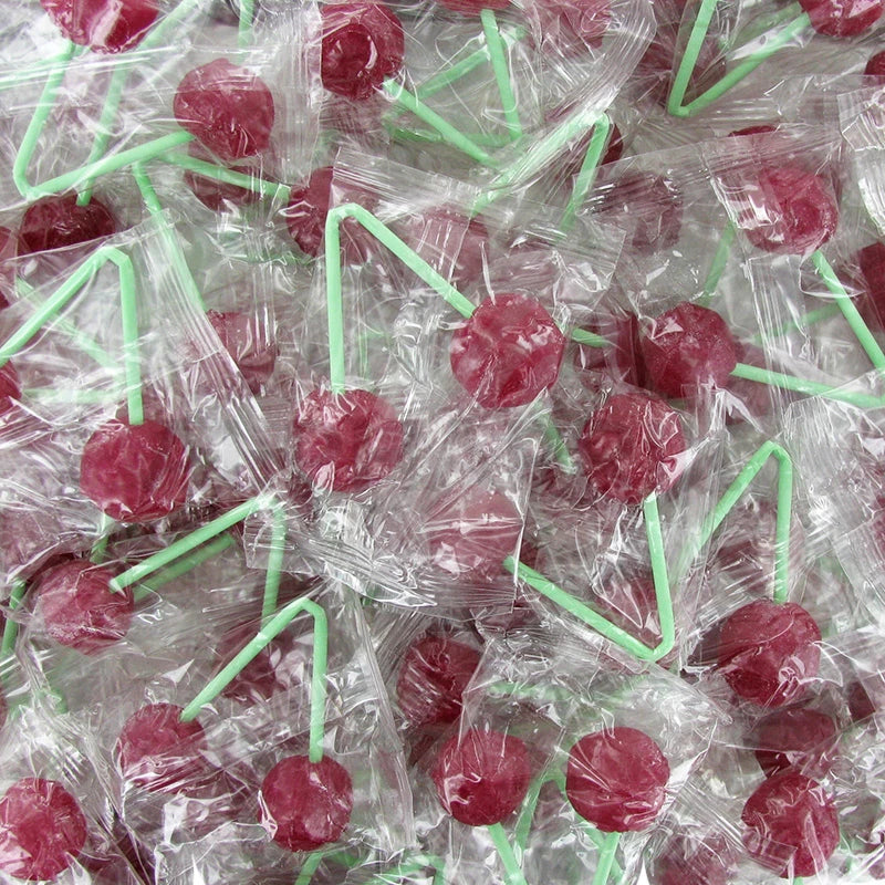 Sucette double cerise avec deux bonbons aux extrémités