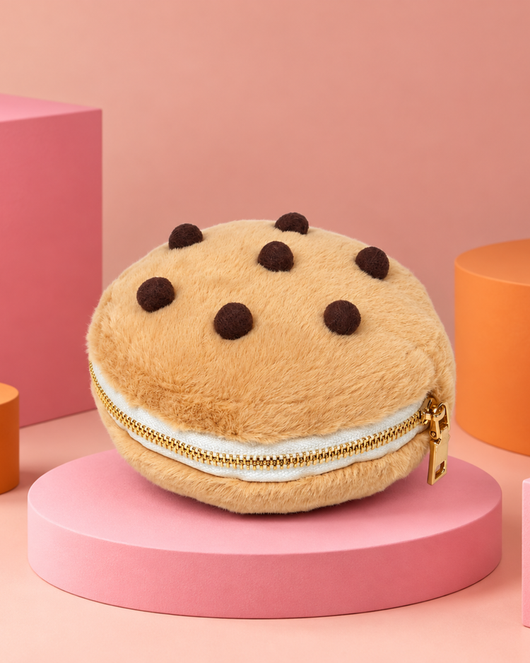 Trousse de bureau au motif de cookies, vue de face