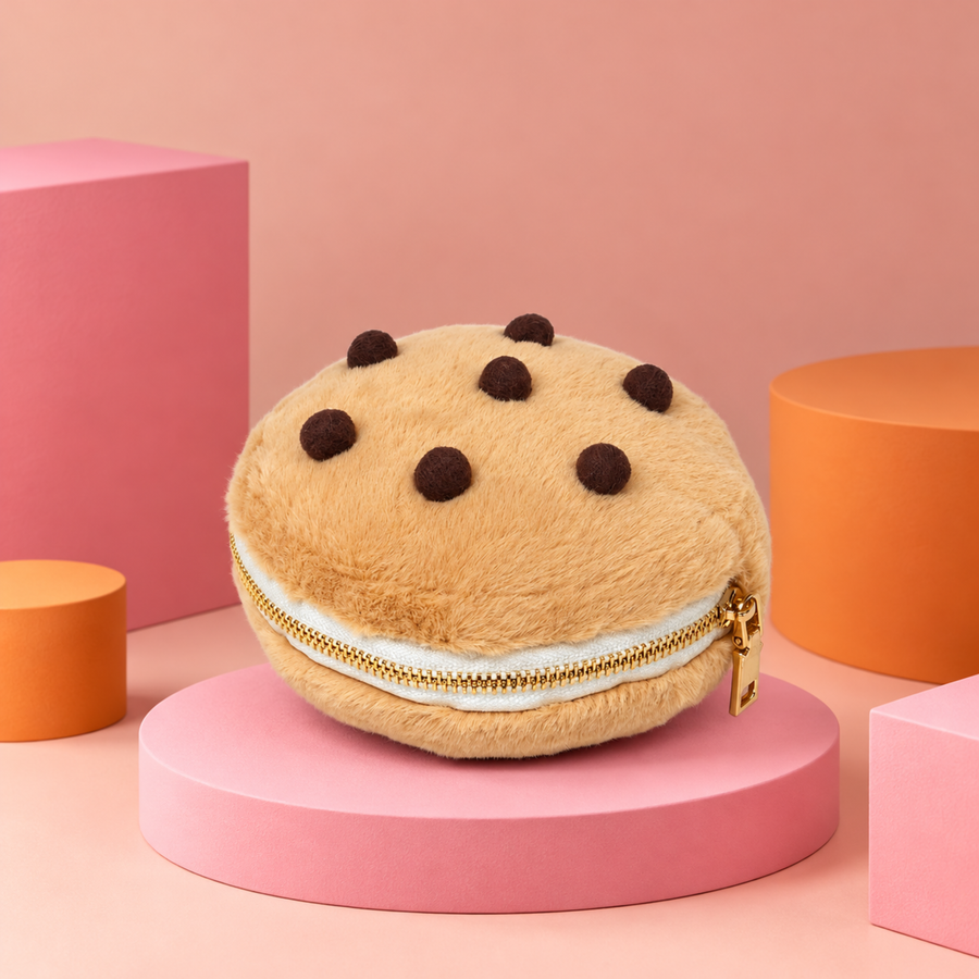 Trousse de bureau au motif de cookies, vue de face