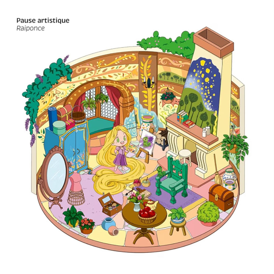 Stickers Disney avec Aurore et Philippe sur fond pastel