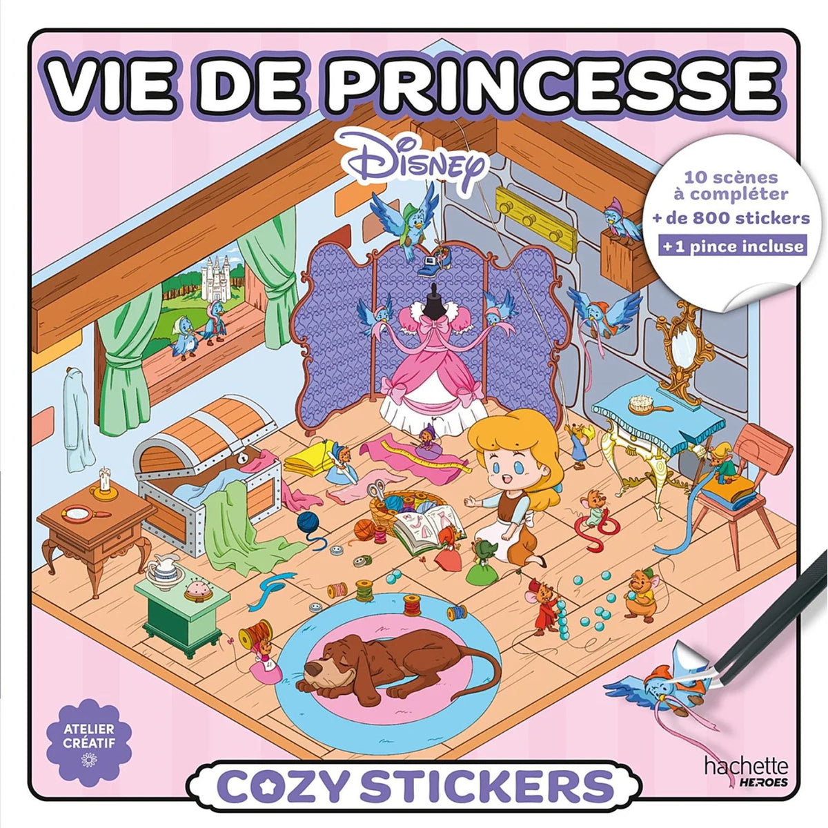 Stickers Disney avec Aurore et Philippe sur fond pastel
