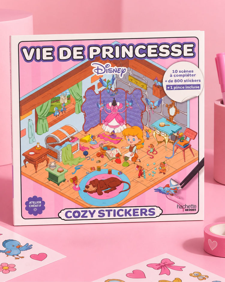 Stickers Disney avec Aurore et Philippe sur fond pastel