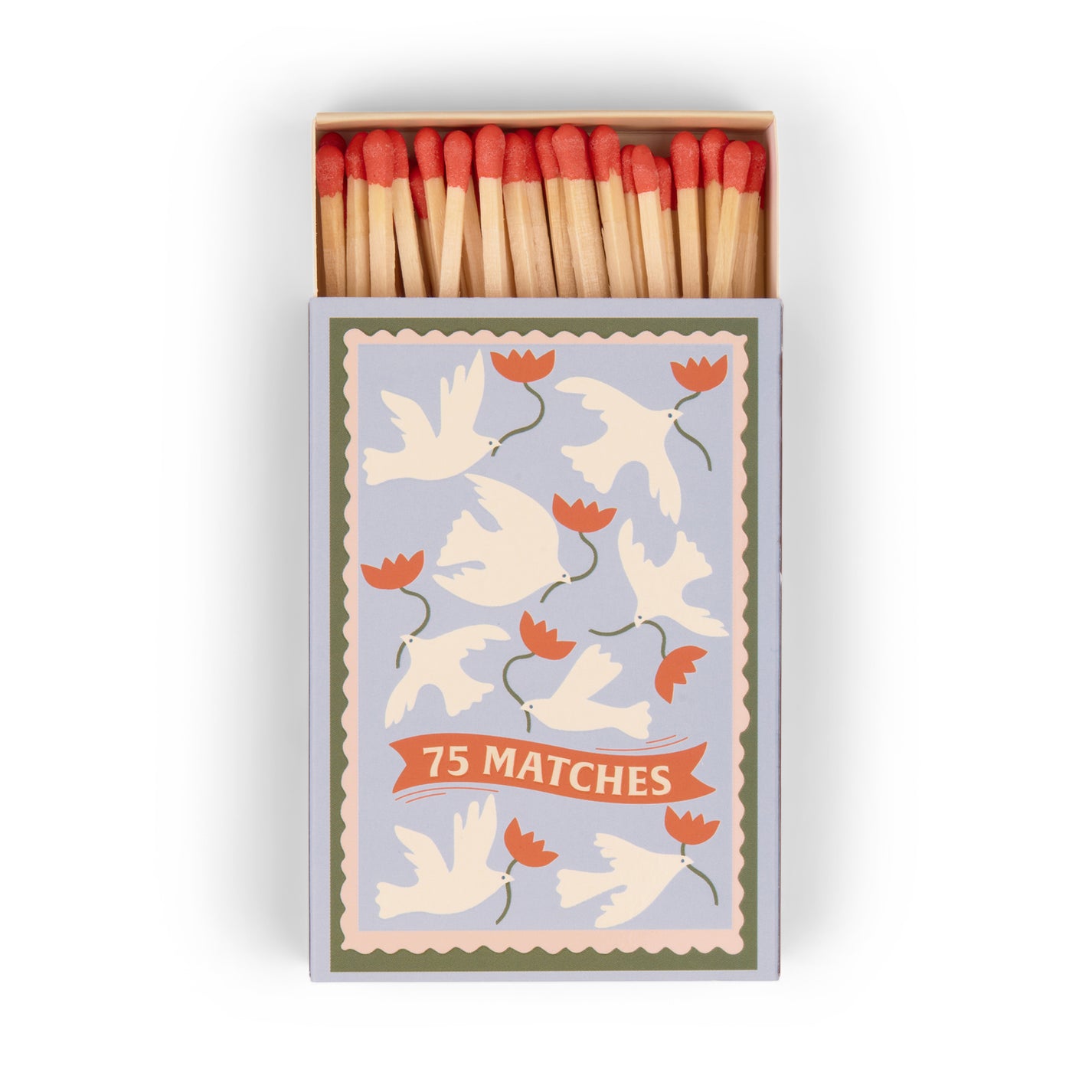Allumettes illustrées avec motif carnet de voyage
