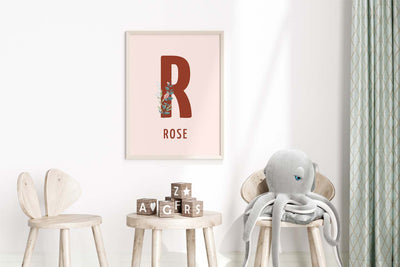 Affiche lettre personnalisée pour chambre - Mieux Que Des Fleurs