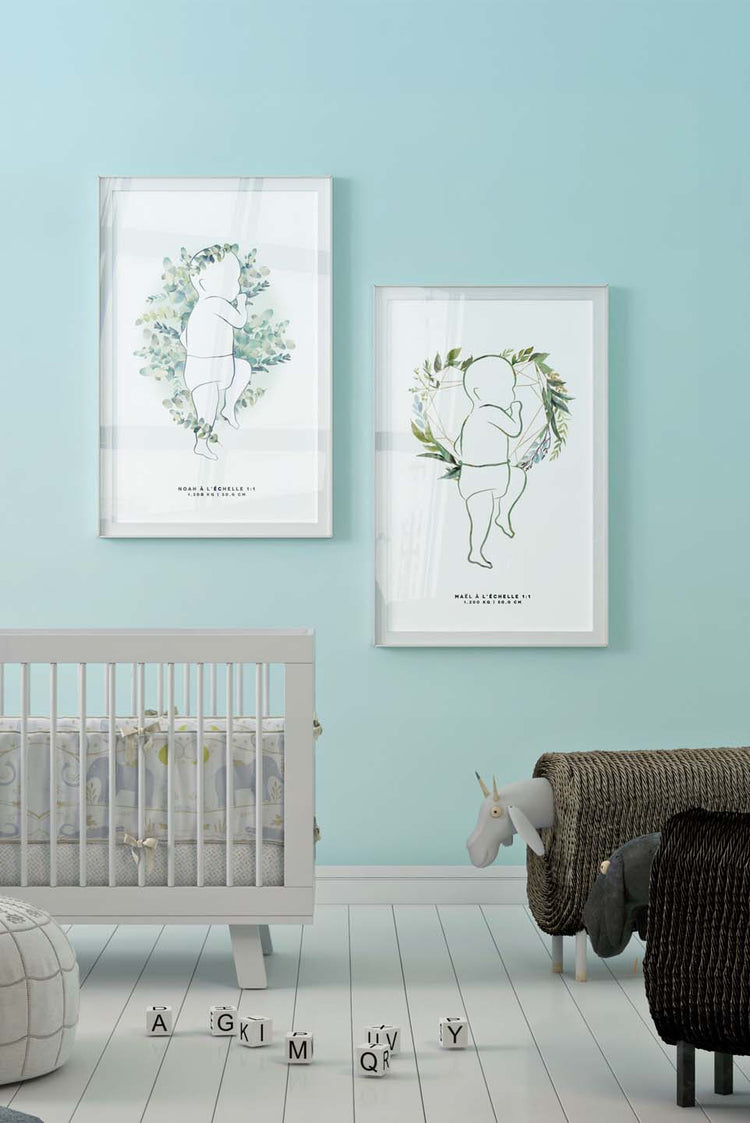 Affiche pour chambre de bébé famille