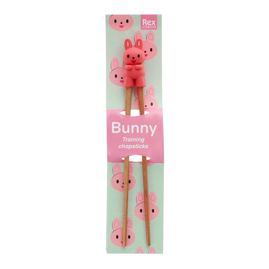 Baguettes d'entraînement en bois avec embout lapin amusant
